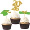 Graduation Decorations 2026-36 PCS Graduation Cupcake Toppers - 2026 Graduation Party Decorations - Mini Cake Decorations for Class of 2026,Diploma, 2026, Grad Cap Set (Green)